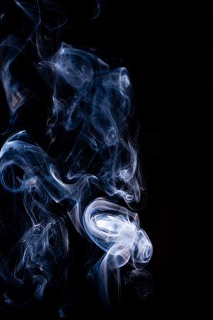 Smoke motion on black background.の写真素材