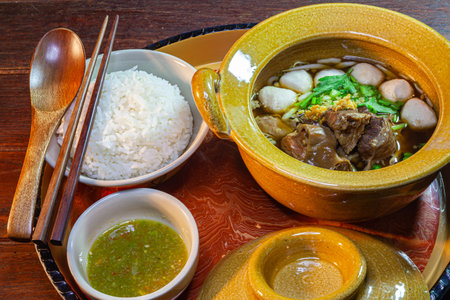 Braised beef in Clay Pot.の写真素材