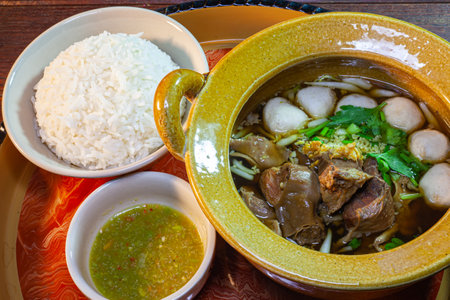 Braised beef in Clay Pot.の写真素材