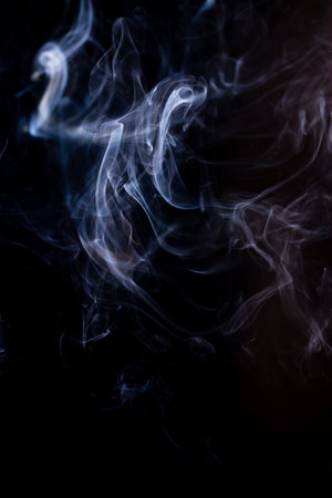 Smoke motion on black background.の写真素材