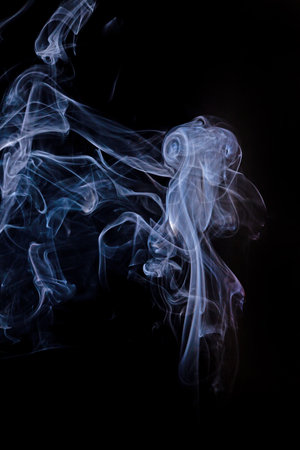 Smoke motion on black background.の写真素材