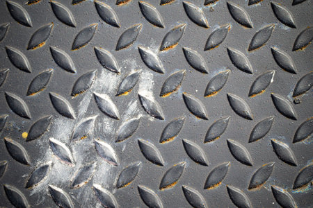 Patterned steel surface and rust.の写真素材