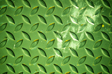 Green steel surface and rust.の写真素材