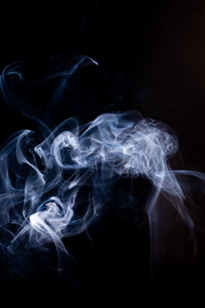 Smoke motion on black background.の写真素材