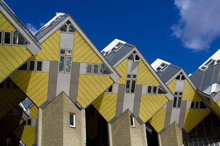 Cubic houses in Rotterdam, the Netherlandsの写真素材