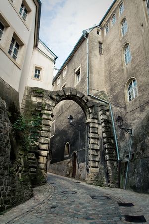 The gate to the Old City. Luxembourgの写真素材