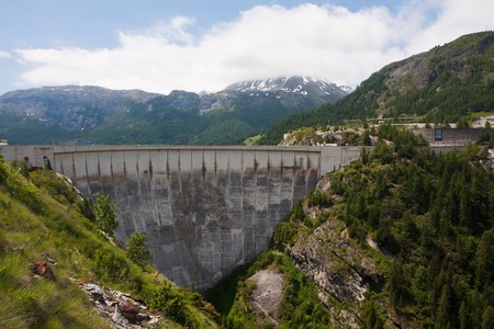 Dam in the mountains. French Alpsの写真素材
