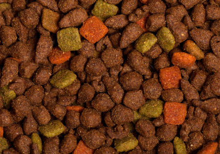 dry cat food mixの写真素材