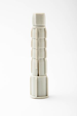 It is a plastic dowel isolated on whiteの写真素材