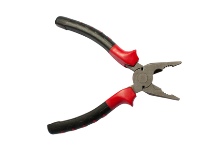 pliers red and black color to workの写真素材