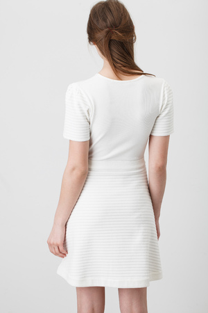 Beautiful Woman in White Dress on Whiteの写真素材
