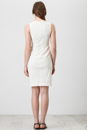 Beautiful Woman in White Dress on Whiteの写真素材