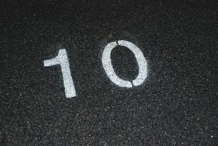 asphalt signの写真素材