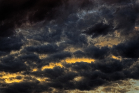 Clouds before thunderstorm
