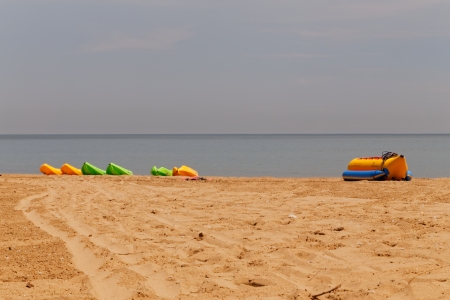 Canoe on the beachの写真素材