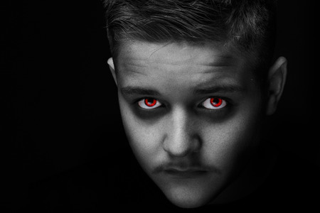 Studio portrait, headshot of young, teenager modelの写真素材