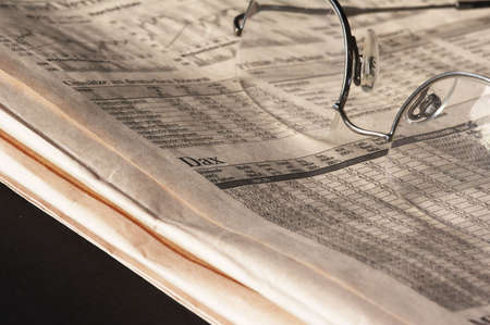 Newspaper with German Stock Marketの写真素材