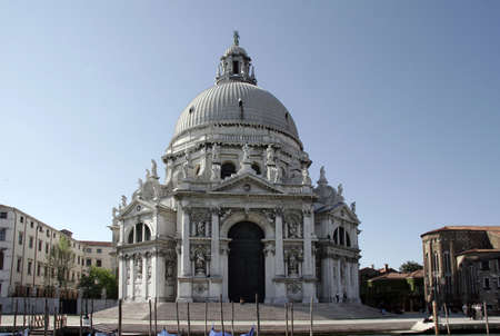 Basilica S. Maria d. Salute in venice, Italyの写真素材
