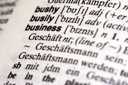 Macro shot of the word Business in a dictionaryの写真素材