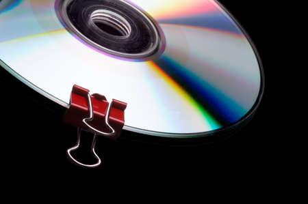 Conzept: save your data - data security - DVD with clipの写真素材