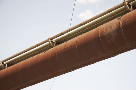 details from an old blast furnace that is out of commission since many years, germanyの写真素材