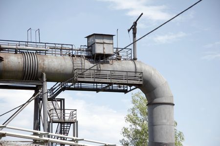 details from an old blast furnace that is out of commission since many years, germanyの写真素材