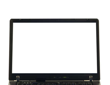 notebook isolated with white screen, place for text, signs or pictureの写真素材