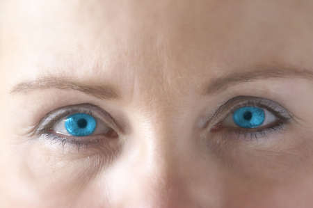 the blue eyes of the womenの写真素材
