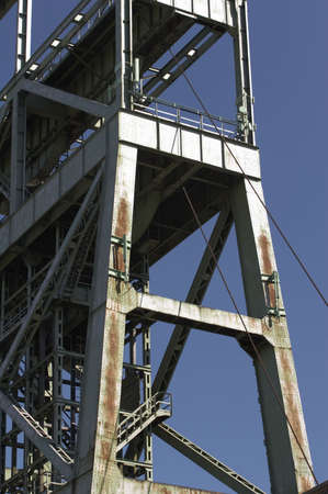 The Gneisenau Colliery Shaft, Dortmund. Tomson head frame dated back to 1885. It is the oldest existing steel headgear in the Ruhr area.の写真素材