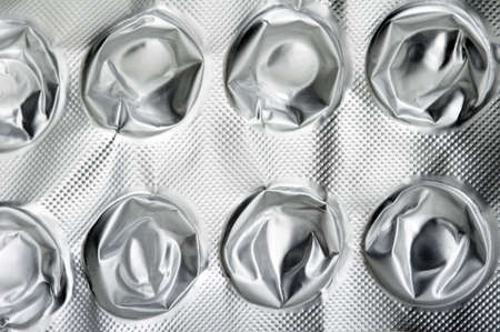 package from pills on white backgroundの写真素材