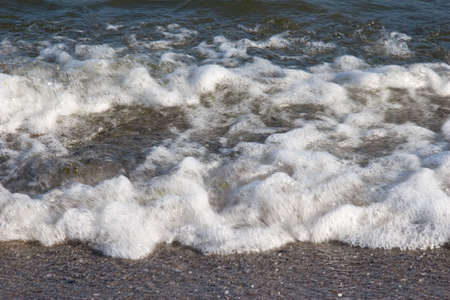 surf in detail at the coastline