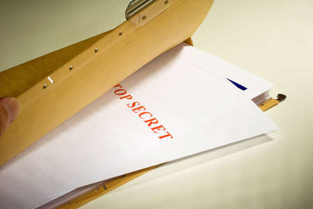 Folder with Top Secret documentsの写真素材