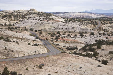 Road in Grand Staircase-Escalante National Monumentの写真素材