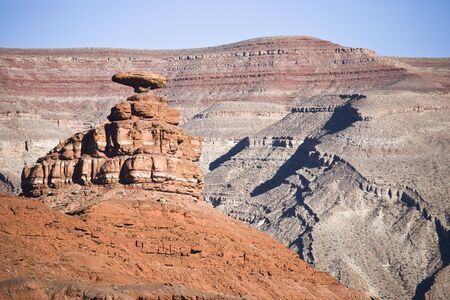 Mexican Hat Rock - uniquely sombrero-shaped rockの写真素材
