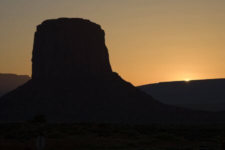 Sunset in Monument Valley in Arizona, USAの写真素材