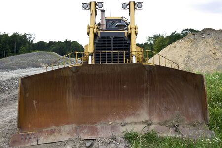 Heavy metal plate of a bulldozer