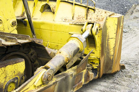 Heavy metal plate of a bulldozer