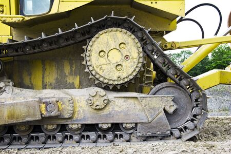 Heavy metal plate of a bulldozer