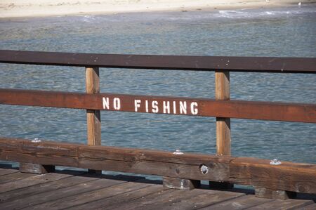 Road Sign - NO FISHINGの写真素材