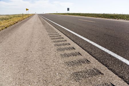 Roadway shoulder rumble strips, USA