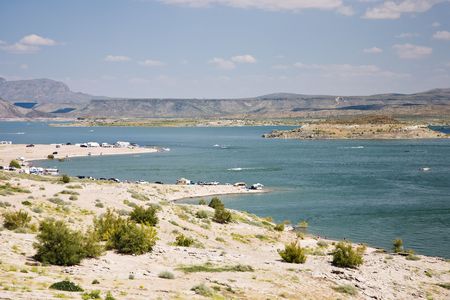 Elephant Butte Lake State Park in New Mexico, USAの写真素材