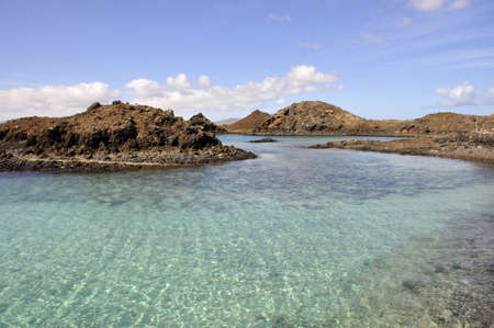 Beautiful bay on the island of Lobos besides Fuerteventuraの写真素材