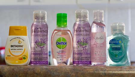 A selection of hand sanitizers - an essential to ensure hand hygiene when one is unable to wash...