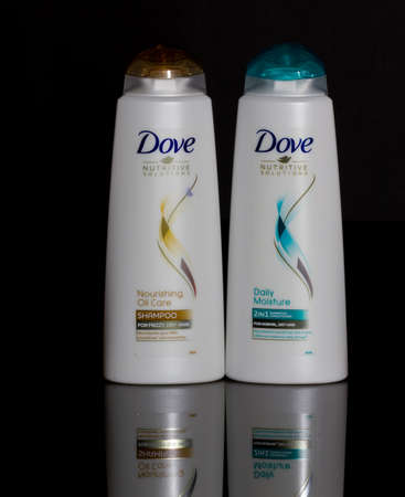 Two bottles of shampooのeditorial素材