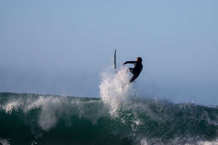 Surfing at Vic (Victoria) Bay George South Africa