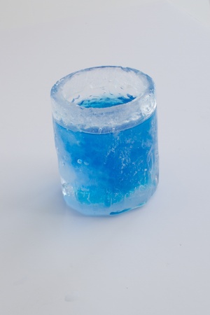 blue in ice-cold glassの写真素材