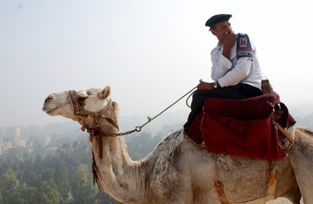 camel police Egyptのeditorial素材