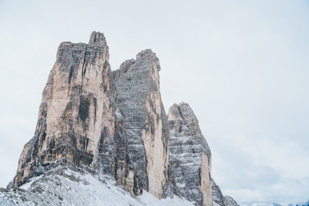 Panoramic View in the Dolomites South Tyrol Italy Tre Cime di Lavaredoの写真素材