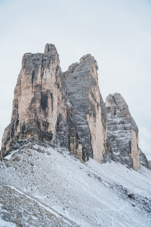 Panoramic View in the Dolomites South Tyrol Italy Tre Cime di Lavaredoの写真素材
