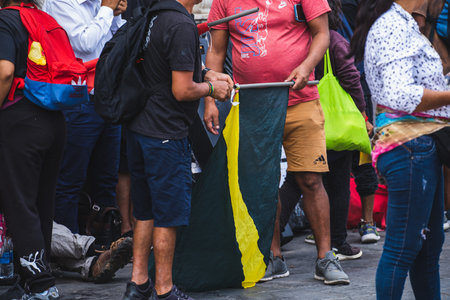 Lima, Peru - January 20, 2023: Protests on the streets of Limaのeditorial素材